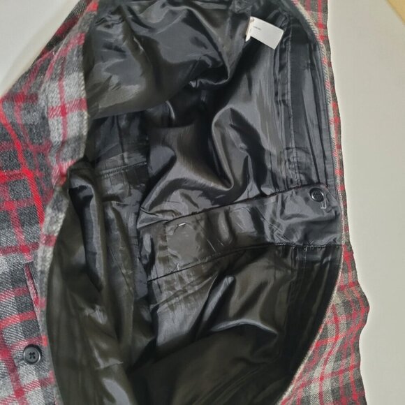 Gap Womens Plaid Wool-Blend Skirt Red & Gray Size 16 Academia Preppy Dark - Picture 8 of 12